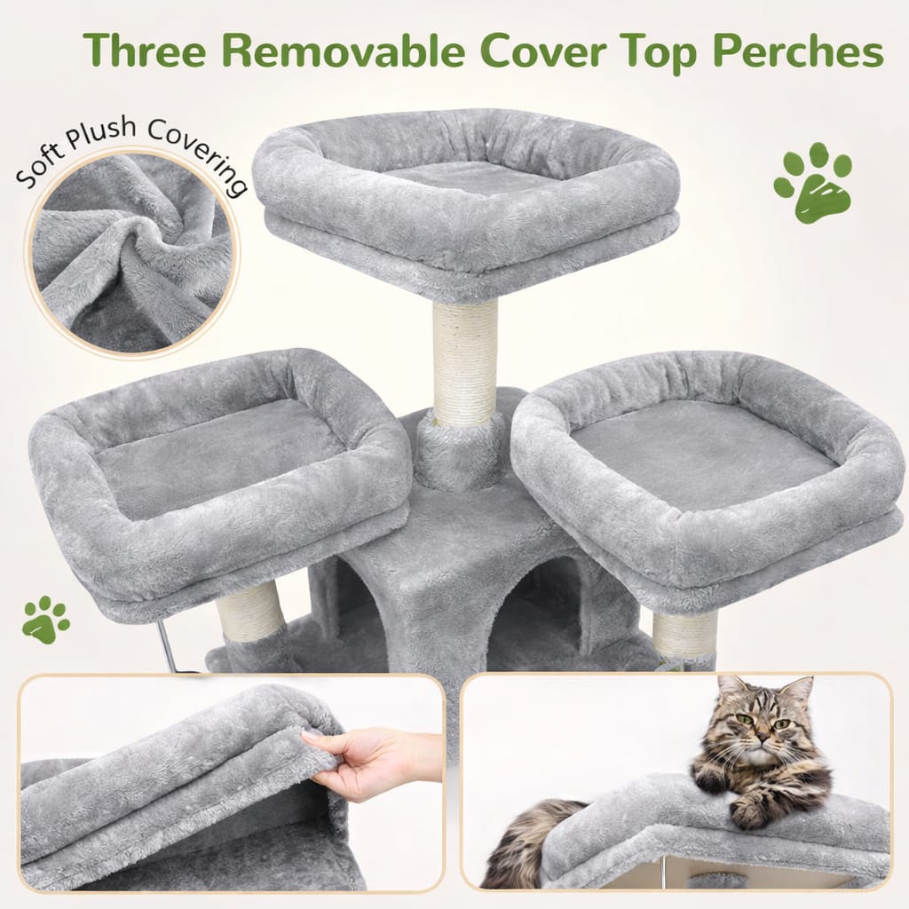 GrandMansion™ 80” XXL Cat Tower – Multi-Level Luxury Play & Rest Center
