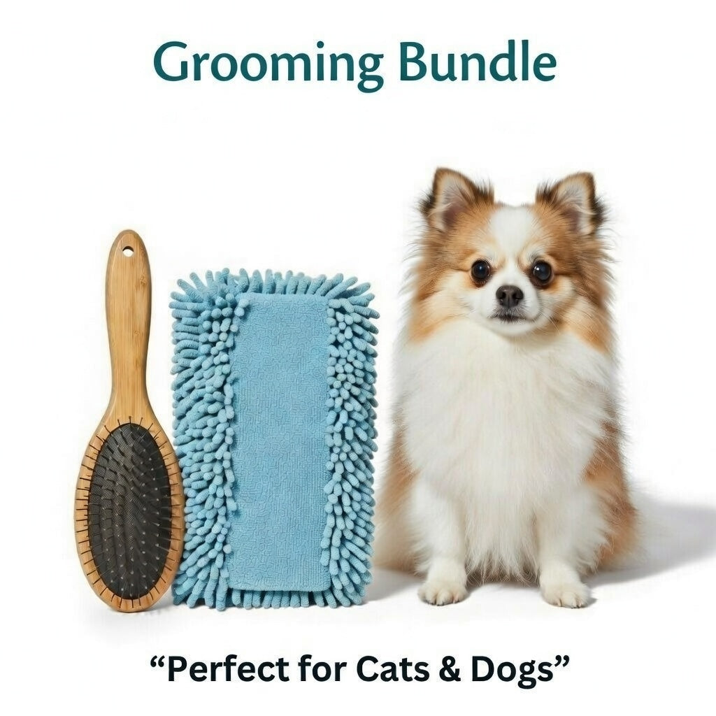 ZenGroom™ Dual-Action Bamboo Slicker + ApexDry™ Ultra-Absorbent Shammy