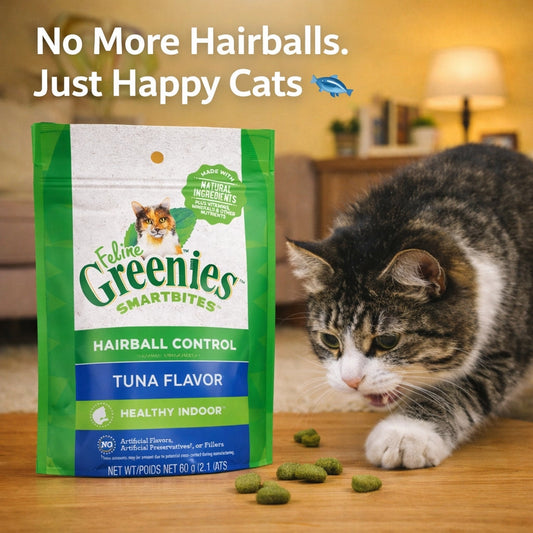 How Feline Greenies Smartbites Help Control Hairballs While Keeping Your Cat Happy and Healthy"