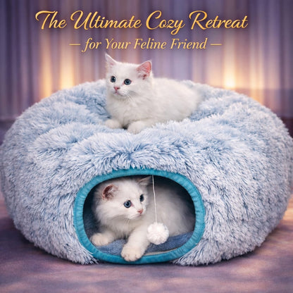 ZenDonut™ Luxury Cat Tunnel – Cozy Hideaway and Interactive Play for Indoor Cats
