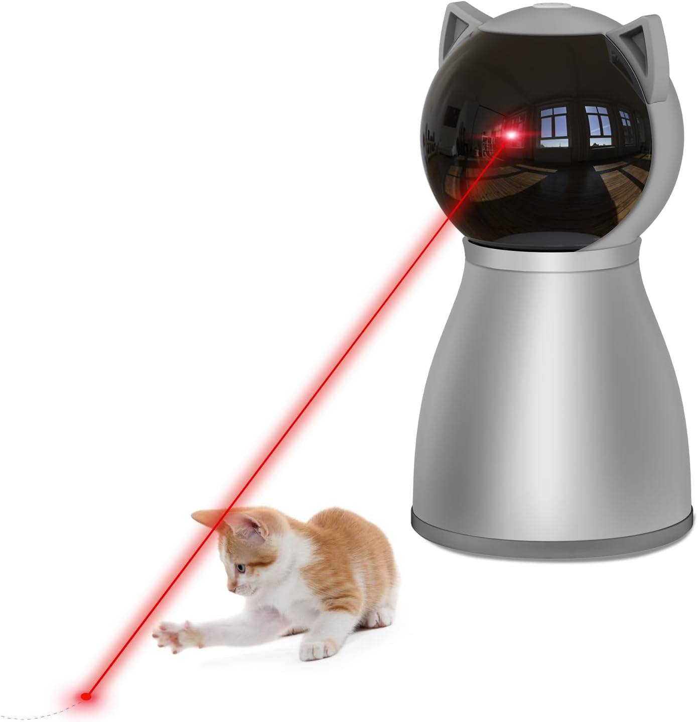 ZenChase™ 4th Gen Motion-Activated Laser Toy – Real Random Trajectory & USB Rechargeable Enrichment
