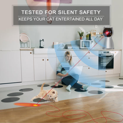 ZenChase™ 4th Gen Motion-Activated Laser Toy – Real Random Trajectory & USB Rechargeable Enrichment