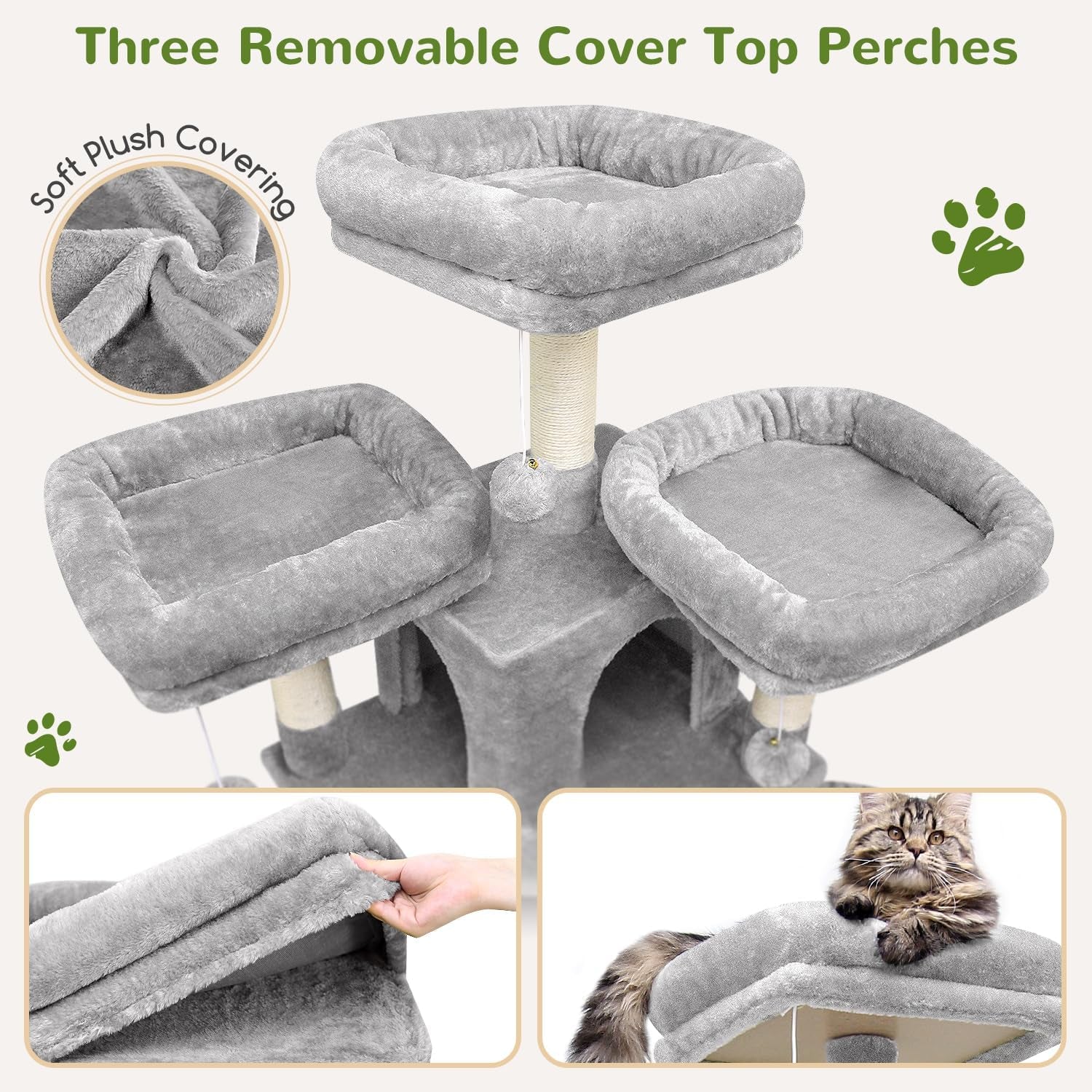 Ultimate 80” XXL Luxury Cat Mansion – Giant Multi-Level Tower for Large Cats
