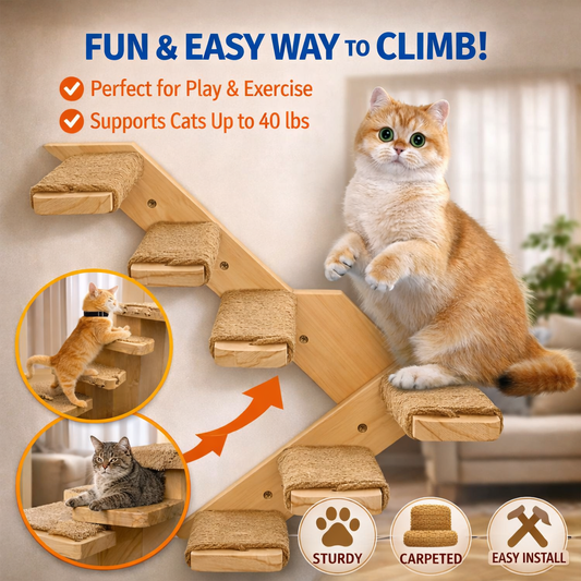Ascend™ 2-Pack Cat Wall Stairs – Safe & Sturdy Access for Cats