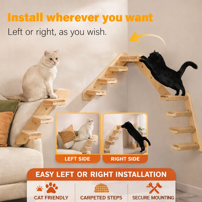 Ascend™ 2-Pack Cat Wall Stairs – Safe & Sturdy Access for Cats