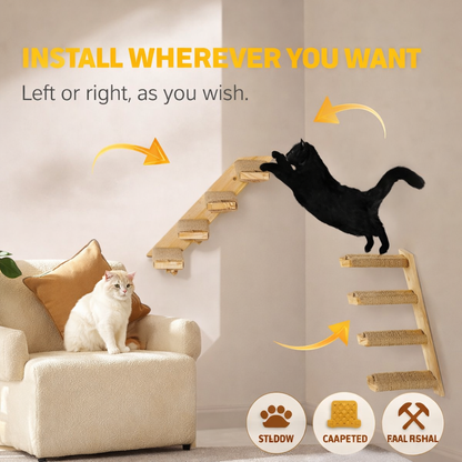 Ascend™ 2-Pack Cat Wall Stairs – Safe & Sturdy Access for Cats