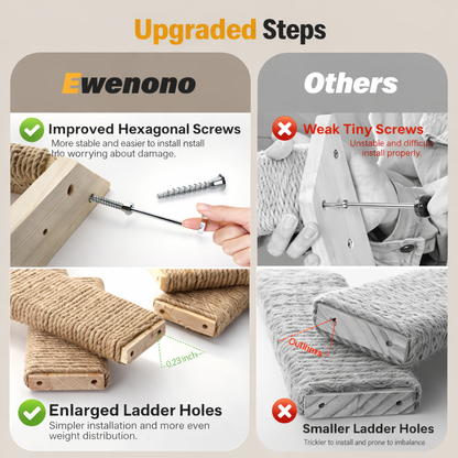 Ascend™ 2-Pack Cat Wall Stairs – Safe & Sturdy Access for Cats