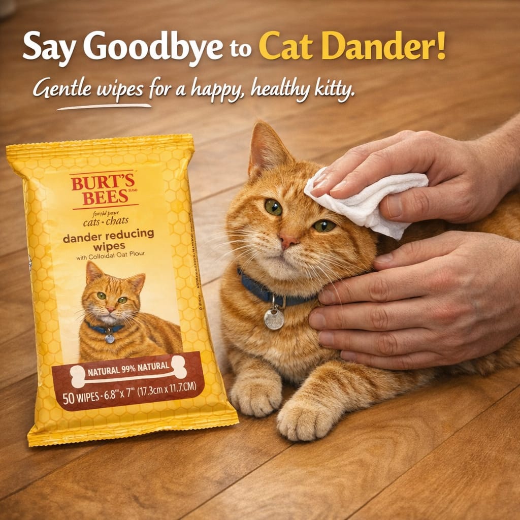 Burt’s Bees Dander Reducing Wipes — Pure Comfort for Your Cat