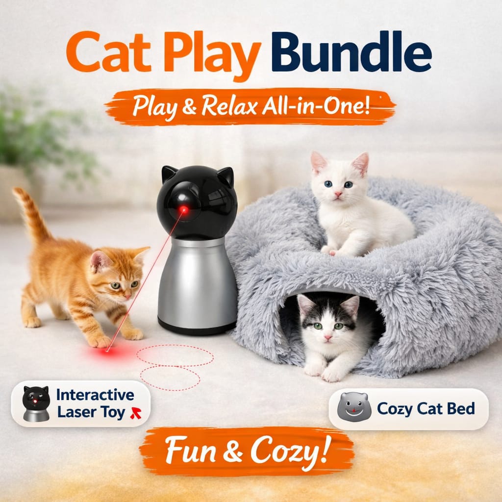 ZenChase™ 4th Gen Motion-Activated Laser Toy + ZenDonut™ Luxury Tunnel