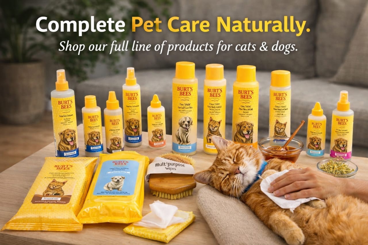Burt’s Bees Dander Reducing Wipes — Pure Comfort for Your Cat