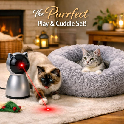 ZenChase™ 4th Gen Motion-Activated Laser Toy + ZenDonut™ Luxury Tunnel