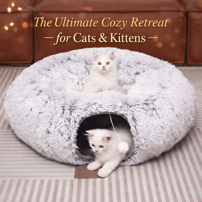 ZenDonut™ Luxury Cat Tunnel – Cozy Hideaway and Interactive Play for Indoor Cats