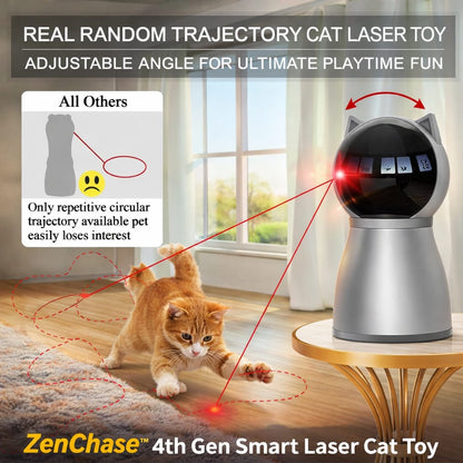 ZenChase™ 4th Gen Smart Laser Cat Toy - Automatic Interactive Toy for Indoor Cats
