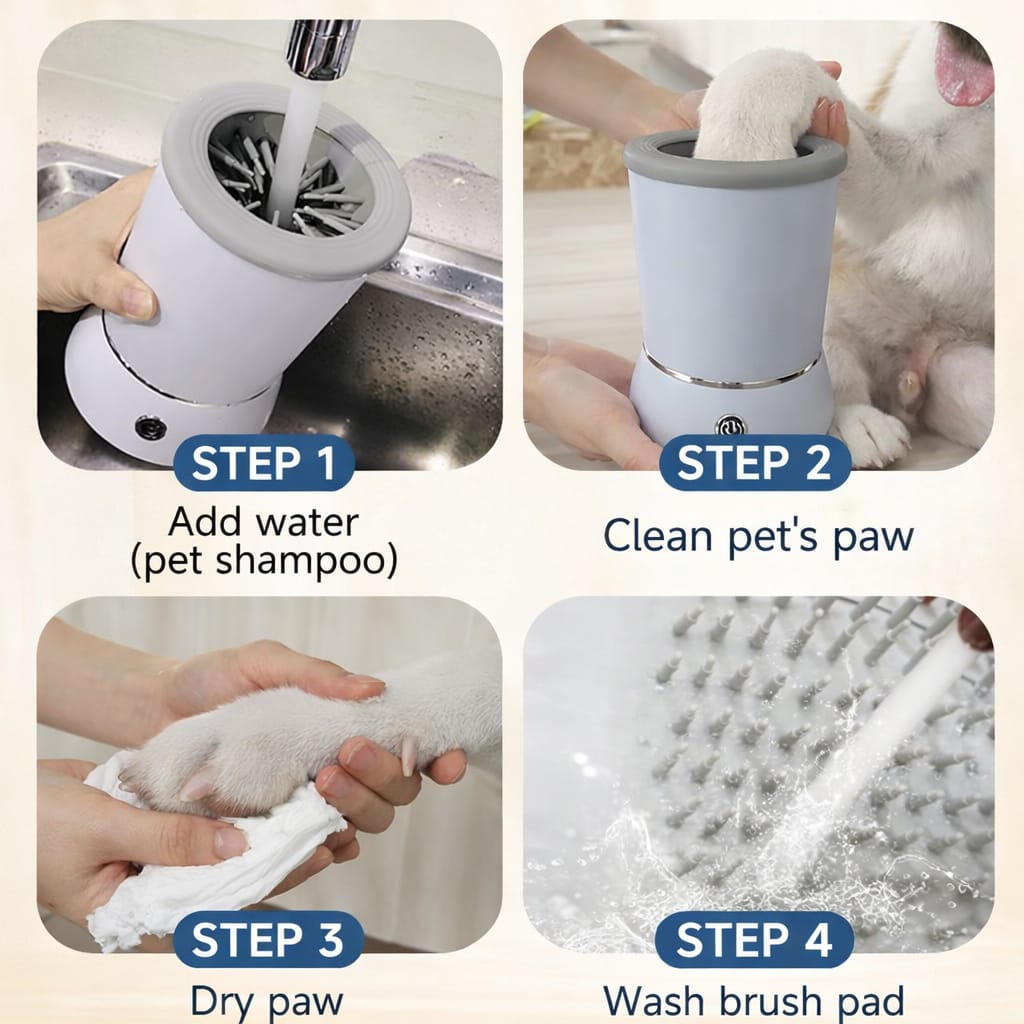 Ultra-Clean™ Paw Station – Mess-Free Paw Cleaner for Dogs & Cats