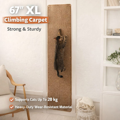 VerticalVista™ Climbing Rug – Wall-Mounted Activity Mat for Indoor Cats