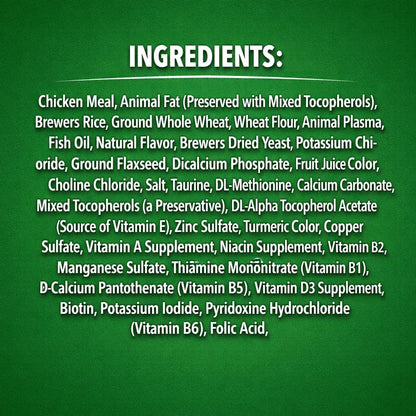 Feline Greenies Smartbites Skin & Fur Cat Treats | Crunchy & Soft Chicken Flavor
