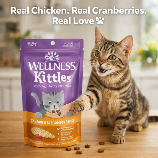 Wellness Kittles™ Crunchy Chicken & Cranberry Natural Cat Treats (2oz)