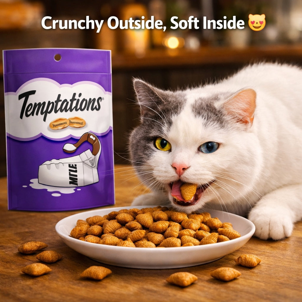 Temptations™ Creamy Dairy Cat Treats — Crunchy Outside Soft Inside (3oz)