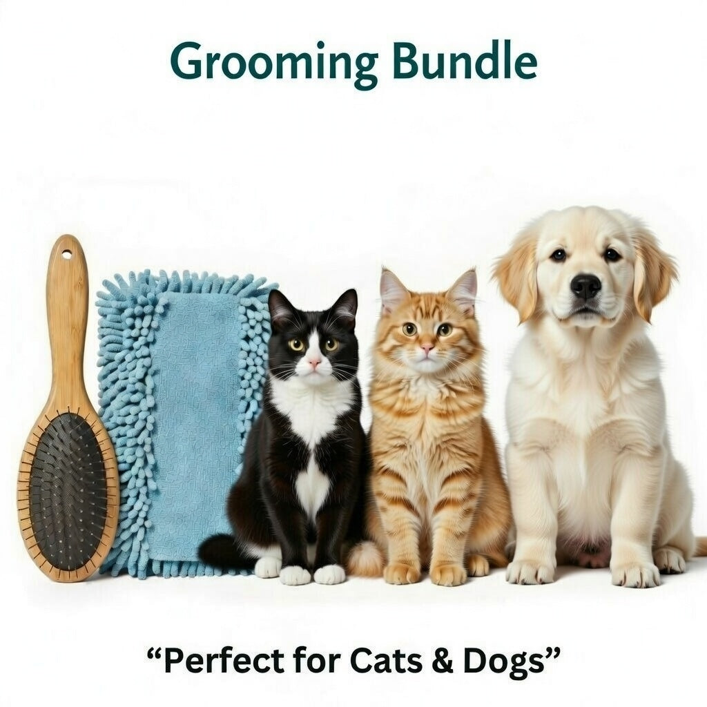 ZenGroom™ Dual-Action Bamboo Slicker + ApexDry™ Ultra-Absorbent Shammy