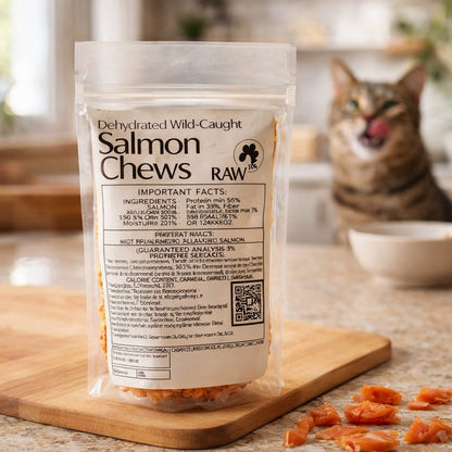 Wild-Caught Salmon Chews – Omega-3 Treat for Cats & Dogs | 2oz | Raw Instincts