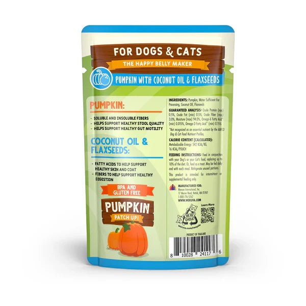 Weruva Pumpkin Patch Up! Digestive Supplement for Dogs & Cats | Pumpkin, Coconut Oil & Flaxseeds (2.8oz)